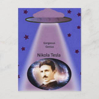 Nikola Tesla Genius Postkarte