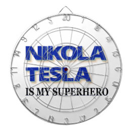 Nikola Tesla ist mein Superheld Dartscheibe