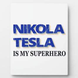 Nikola Tesla ist mein Superheld Fotoplatte
