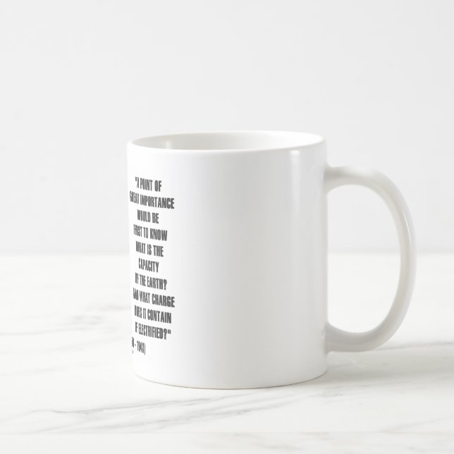 Nikola Tesla-Kapazität der Erdgebühr Kaffeetasse (Rechts)