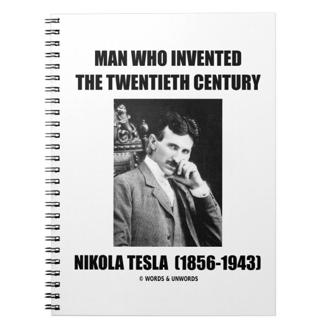 Nikola Tesla Man Wer das 20. Jahrhundert erfunden  Notizblock (Vorderseite)