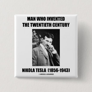 Nikola Tesla-Mann, der das 20. Jahrhundert erfand Button
