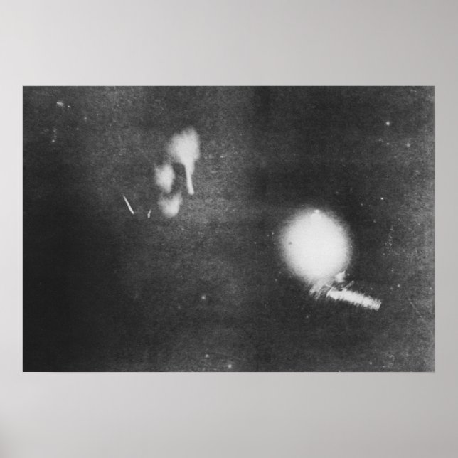 Nikola Tesla mit Glühbirne, 1894 Poster (Vorne)