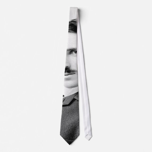 Nikola Tesla Portrait Krawatte (Vorderseite)