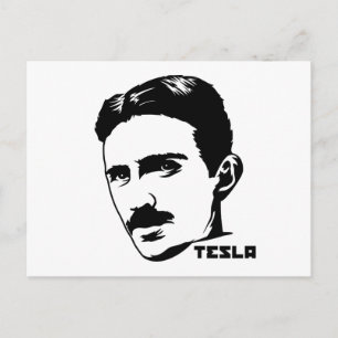Nikola Tesla Portrait Postcard Postkarte