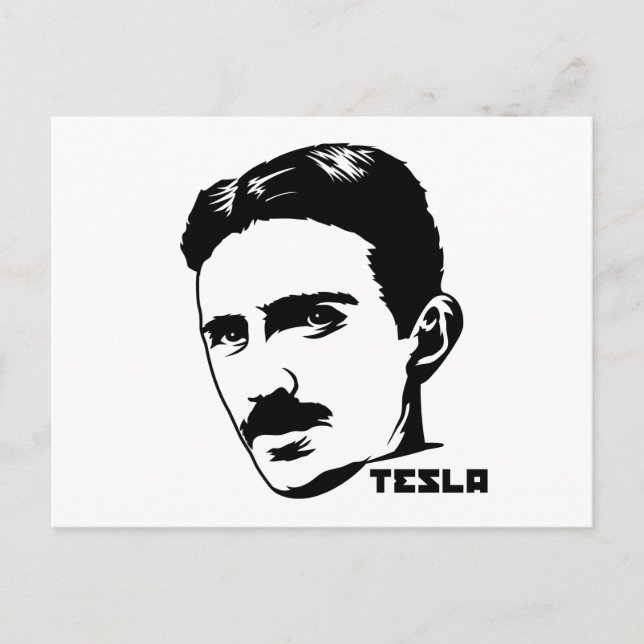 Nikola Tesla Portrait Postcard Postkarte (Vorderseite)