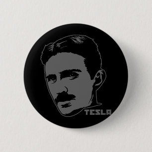 Nikola Tesla-Porträt-Knopf Button