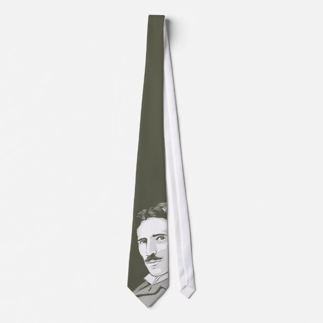 Nikola Tesla-Porträt Krawatte (Vorderseite)