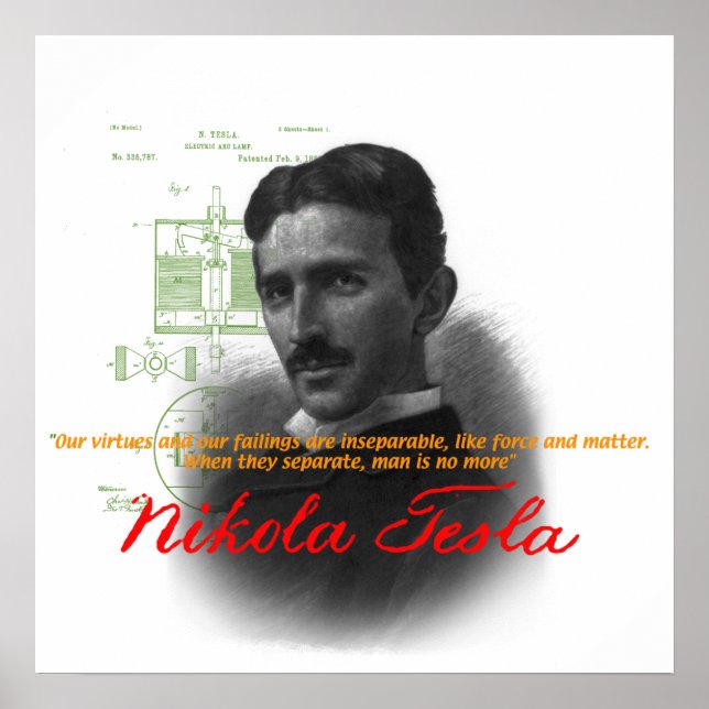 Nikola Tesla Poster (Vorne)