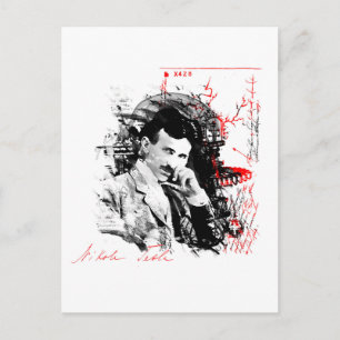 Nikola Tesla Postkarte