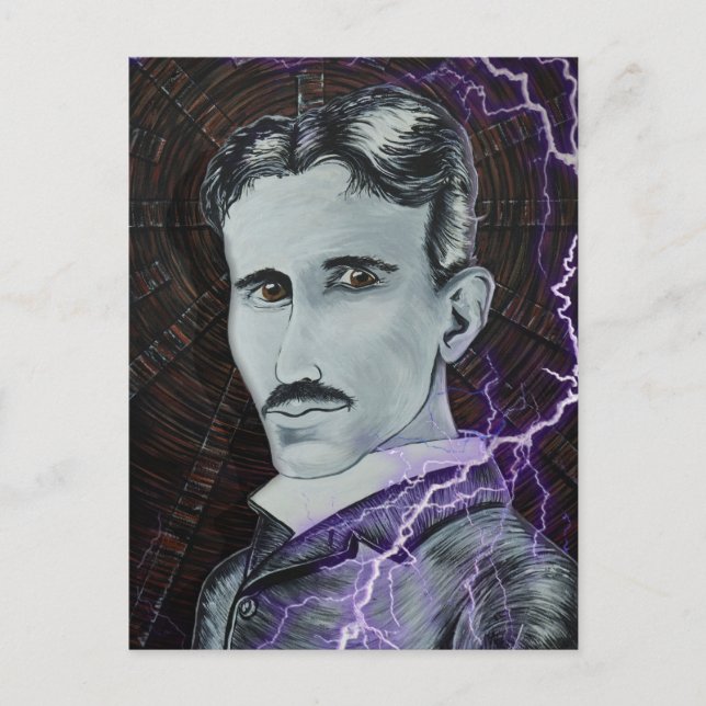 Nikola Tesla Postkarte (Vorderseite)