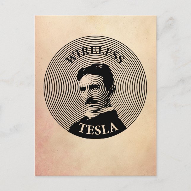 Nikola Tesla Postkarte (Vorderseite)