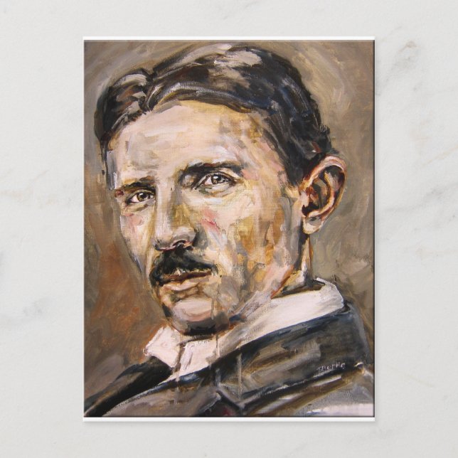 Nikola Tesla Postkarte (Vorderseite)