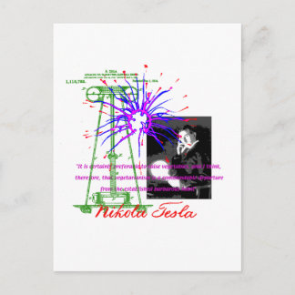 Nikola Tesla Postkarte