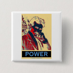 Nikola Tesla Power (Obama Ähnliches Plakat) Button