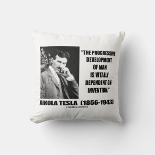 Nikola Tesla Progressive Entwicklung von Menschens Kissen