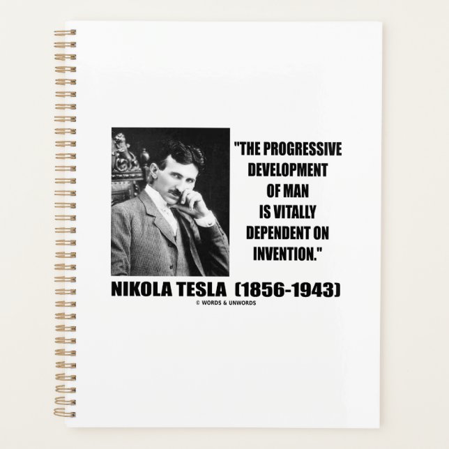 Nikola Tesla Progressive Entwicklung von Menschens Planer (Vorderseite)