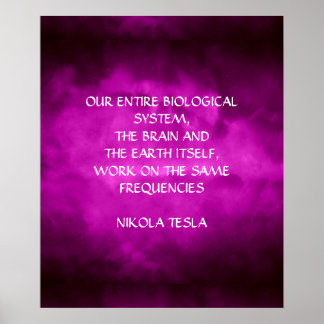 NIKOLA TESLA QUOTE - GLEICHE HÄUFIGKEITEN - POSTER
