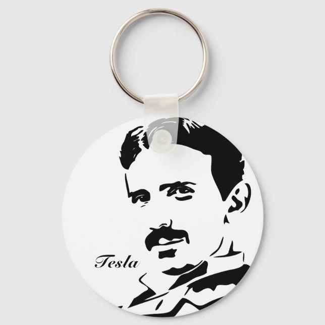 Nikola Tesla regiert! Schlüsselanhänger (Vorderseite)