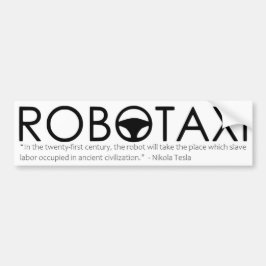 Nikola Tesla Robotaxi Autoaufkleber