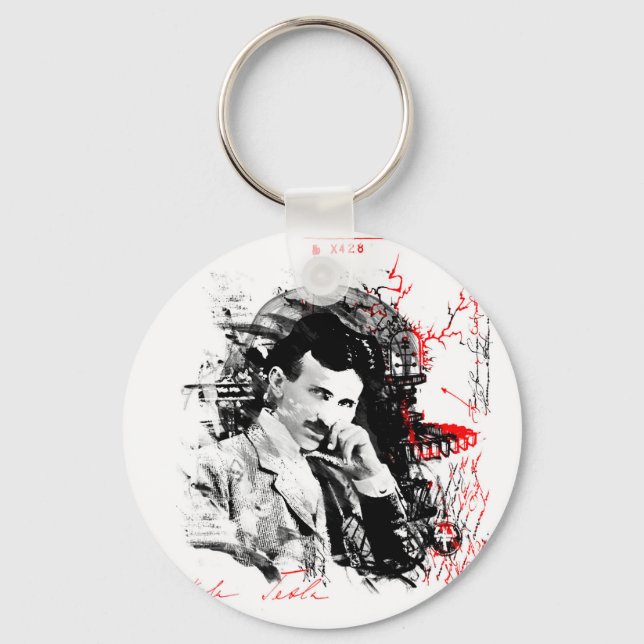 Nikola Tesla Schlüsselanhänger (Vorderseite)