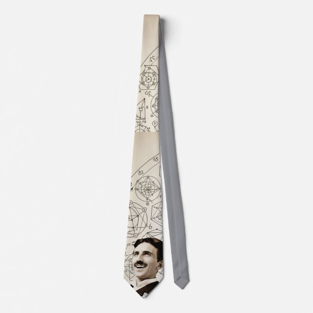 Nikola Tesla - Smiling - 369 Key for the Universe Krawatte (Vorderseite)