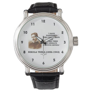 Nikola Tesla spannte Strahlungs-Motiv-Gerät vor Armbanduhr