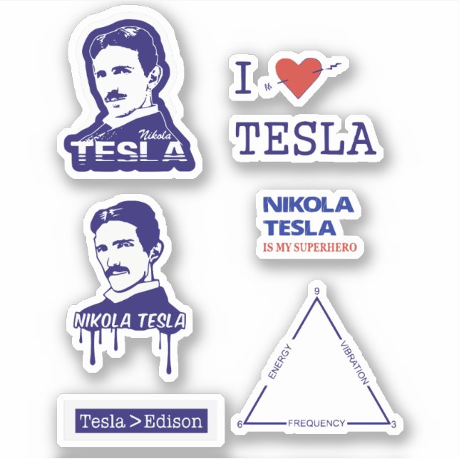 NIKOLA TESLA STICKERS (Devant)