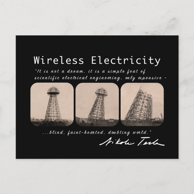 Nikola Tesla Tower Postkarte (Vorderseite)
