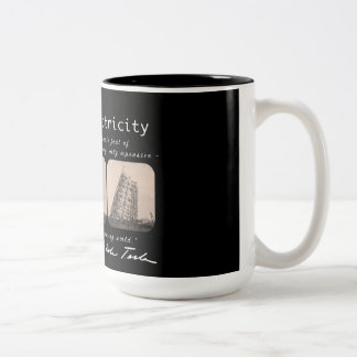 Nikola Tesla-Turm Zweifarbige Tasse