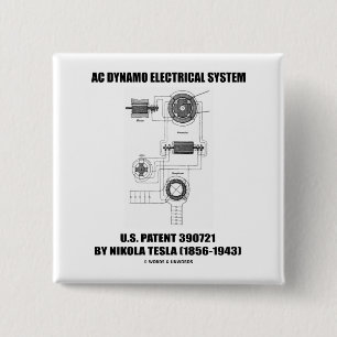 Nikola Tesla Wechselstrom-Dynamo-elektrisches Button