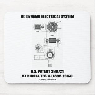 Nikola Tesla Wechselstrom-Dynamo-elektrisches Mousepad