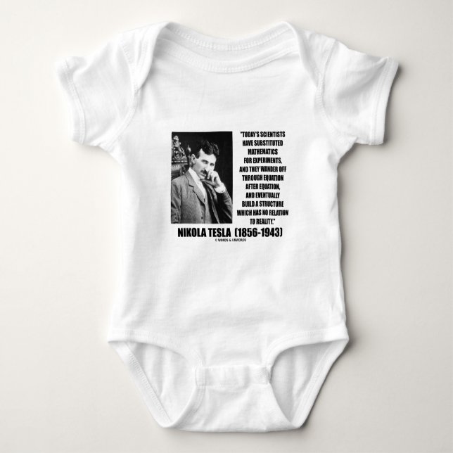 Nikola Tesla-Wissenschaftler-Gleichung kein Baby Strampler (Vorderseite)
