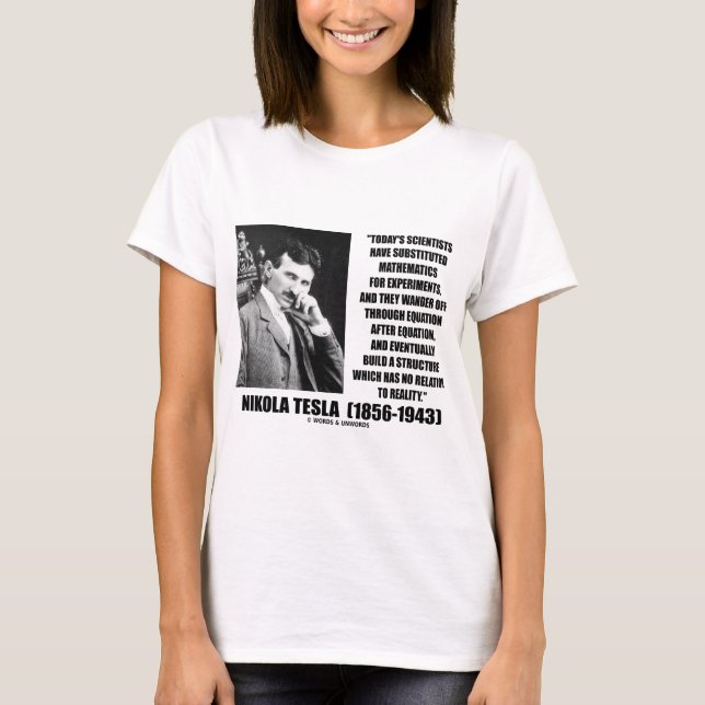 Nikola Tesla-Wissenschaftler-Gleichung kein T-Shirt (Vorderseite)