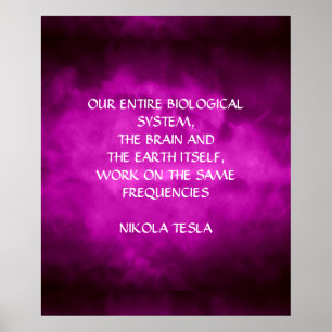 NIKOLA TESLA-ZITAT - DIE GLEICHEN FREQUENZEN - POSTER