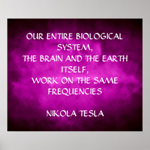 NIKOLA TESLA-ZITAT - DIE GLEICHEN FREQUENZEN - POSTER