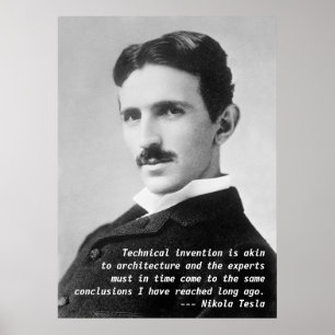 Nikola Tesla Zitat Poster