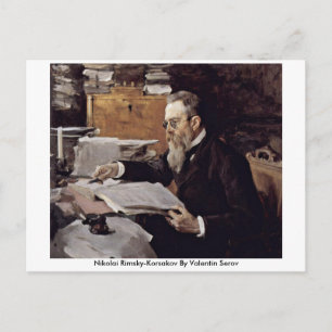 Nikolai Rimsky-Korsakov von Valentin Serov Postkarte
