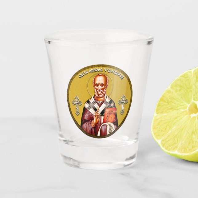 Nikolaus-Anhänger 3 Schnapsglas (Vorderseite)