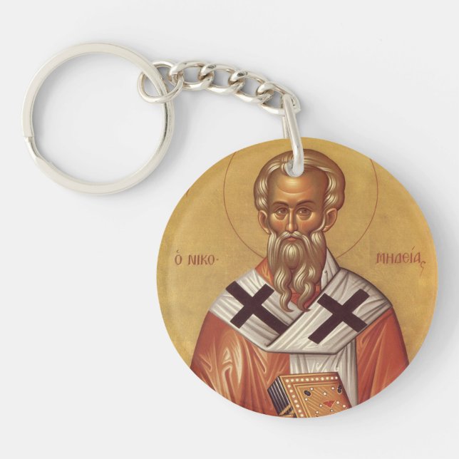 Nikolaus Nikolaus von der Akronyle Ring orthodoxe  Schlüsselanhänger (Vorderseite)