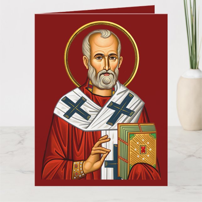 Nikolaus-Orthodoxe Ikone 04 Karte (Vorderseite)