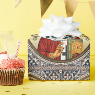 Nikolaus-Orthodoxe Ikone Geschenkpapier