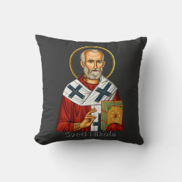 Nikolaus-Orthodoxen serbischen Buchstaben Ikone Kissen