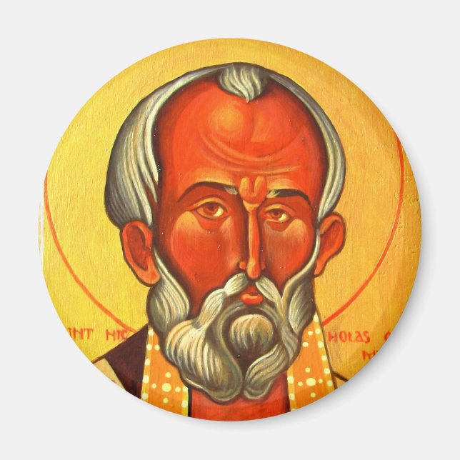 Nikolaus-Orthodoxer Ikone-Magnet Magnet (Vorne)