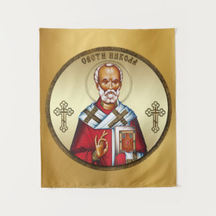Nikolaus-Schlüsselanhänger serbisch Wandteppich