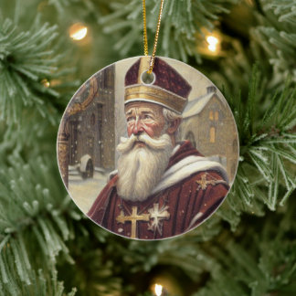 Nikolaus-Schmuckstück Keramik Ornament