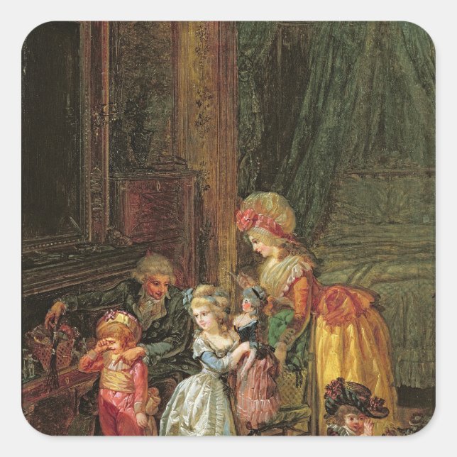 Nikolaus-Tag Quadratischer Aufkleber (Vorderseite)