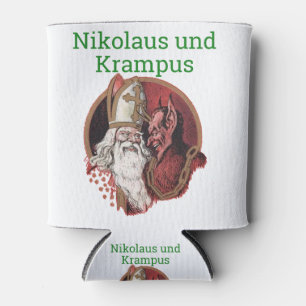 Nikolaus und Krampus Weihnachten Dosenkühler