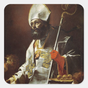 Nikolaus von Bari Quadratischer Aufkleber