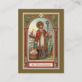 Nikolaus von Myra Gebet Weihnachten Visitenkarte